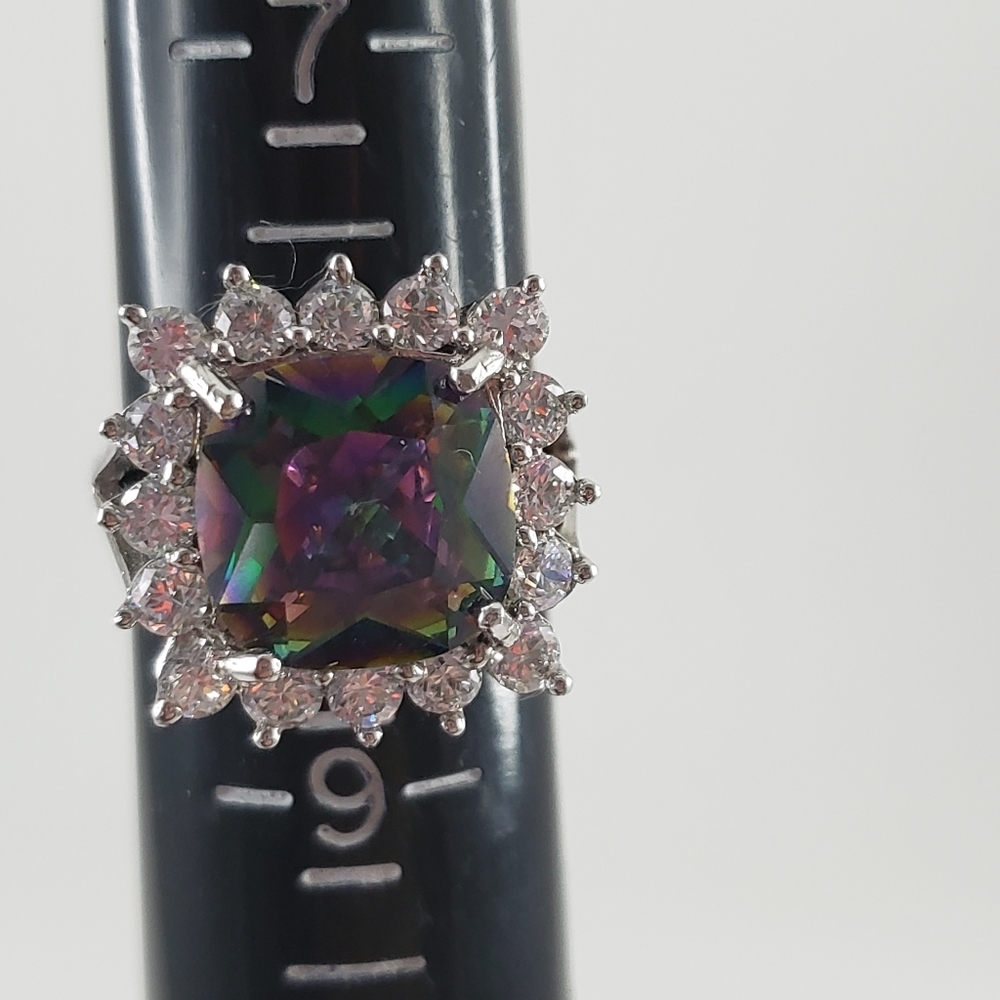 Mystic quartz ring size 8.5 solid silver - Picture 6 of 12